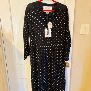 Ace & Jig Grace Dress in Black Dot, XL